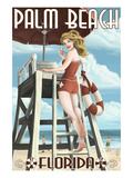 Palm Beach  Florida - Pinup Girl Lifeguard