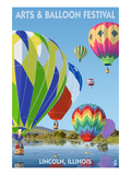 Lincoln  Illinois - Illinois Arts and Balloon Festival - Hot Air Balloons