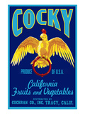 Cocky - Vegetable Crate Label