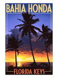 Bahia Honda  Florida Keys - Palms and Sunset