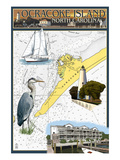 Ocracoke  Outer Banks  North Carolina - Nautical Chart