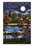 St Petersburg  Florida - Night Skyline