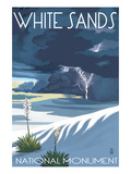 White Sands National Monument  New Mexico - Lightning Storm