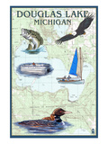 Douglas Lake  Michigan - Nautical Chart