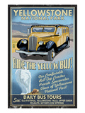 Yellow Bus - Yellowstone National Park