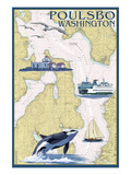 Poulsbo  Washington - Nautical Chart
