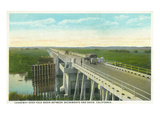 Davis  California - Causeway over Yolo Basin Towards Sacramento
