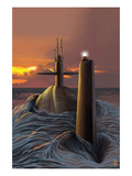Submarine and Sunset