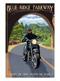 Motorcycle and Tunnel - Blue Ridge Parkway