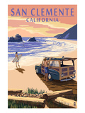 San Clemente  California - Woody on Beach