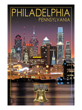 Philadelphia  Pennsylvania - Skyline at Night