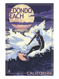 Redondo Beach  California - Night Surfer