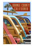 Orange County  California - Woodies Lined Up