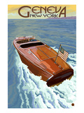 Geneva  New York - Wooden Boat on Lake