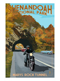 Shenandoah National Park  Virginia - Marys Rock Tunnel Motorcycle