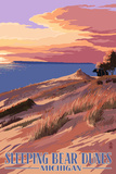 Sleeping Bear Dunes  Michigan - Dunes Sunset and Bear