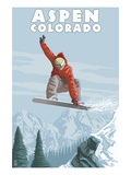Jumping Snowboarder - Aspen  Colorado