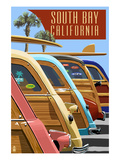 South Bay  California - Woodies Lined Up