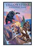 Yellowstone National Park - Bear Hunting Scene