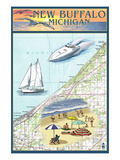 New Buffalo  Michigan - Nautical Chart