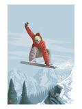 Snowboarder Jumping