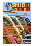 Santa Cruz  California - Woodies Lined Up