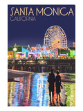 Santa Monica  California - Pier at Night