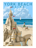 York Beach  Maine - Sand Castle