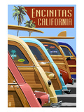 Encinitas  California - Woodies Lined Up