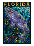Tiger Shark Paper Mosaic - Florida