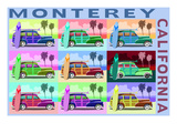 Monterey  California - Woodies Pop Art