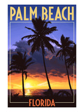 Palm Beach  Florida - Palms and Sunset