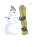 Snowman with Snowboard