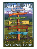 Rocky Mountain National Park  Colorado - Trail Ridge Road  Sign Destinations