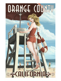 Orange County  California - Lifeguard Pinup