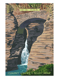 Watkins Glen State Park  New York - Entrance Cascade and Sentry Bridge