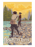 Deschutes River - Bend  Oregon - Women Fishing