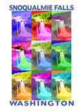 Snoqualmie Falls  Washington - Pop Art