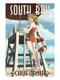 South Bay  California - Lifeguard Pinup