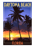 Daytona Beach  Florida - Palms and Sunset