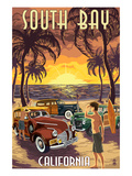 South Bay  California - Woodies and Sunset