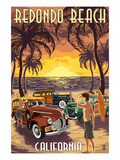 Redondo Beach  California - Woodies and Sunset