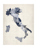 Watercolor Map of Italy