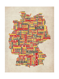 Text Map of Germany Map