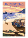 Huntington Beach  California - Woody on Beach