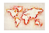 Map of the World Paint Splashes