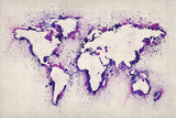 Map of the World Paint Splashes