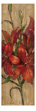 Vivid Red Lily on Gold