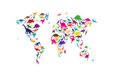 Dinosaur Map of the World Map