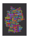 City Text Map of Germany